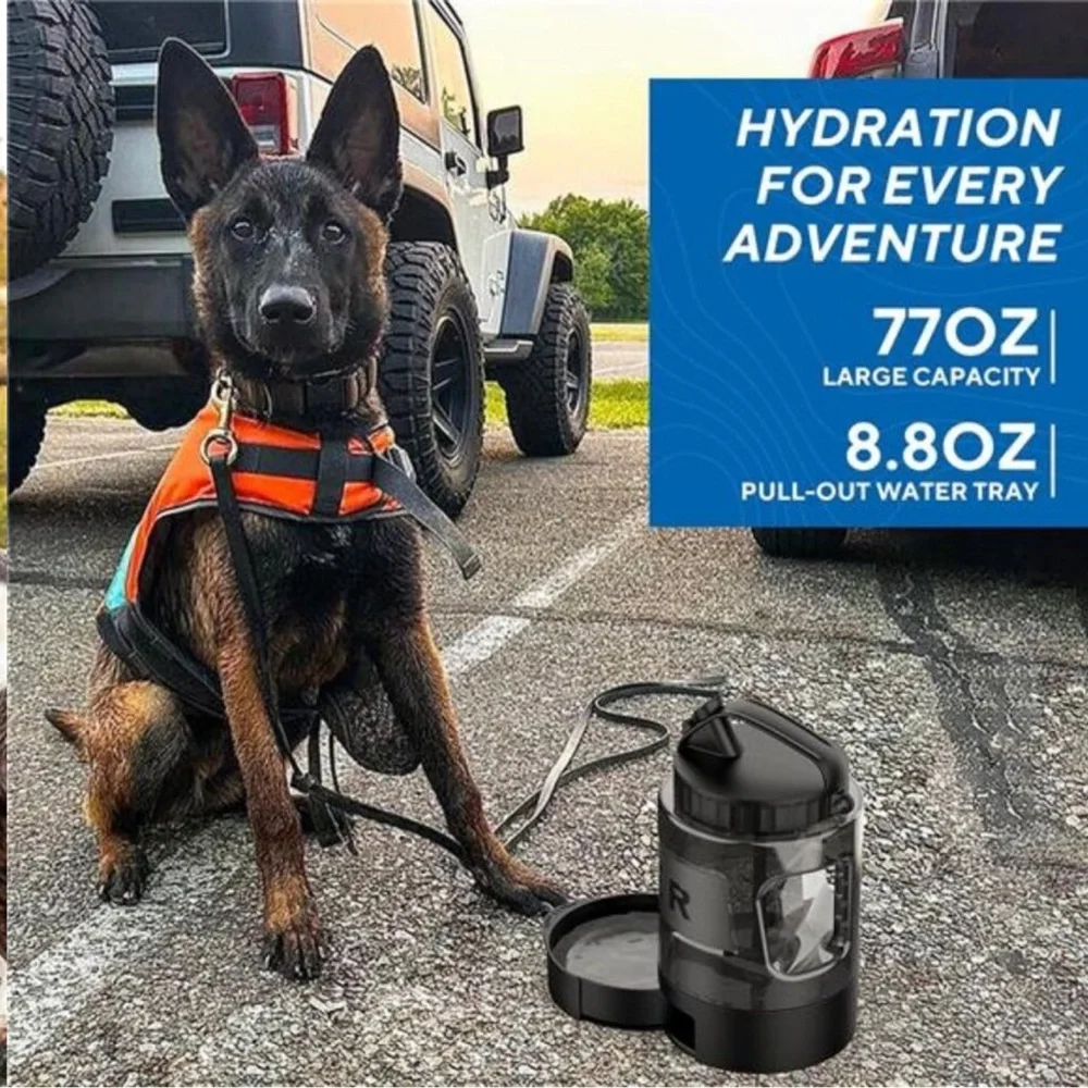 Dog Water Bowl Dispenser,Travel Dog Bowls for Camping Dog Park Hunting, 77OZ